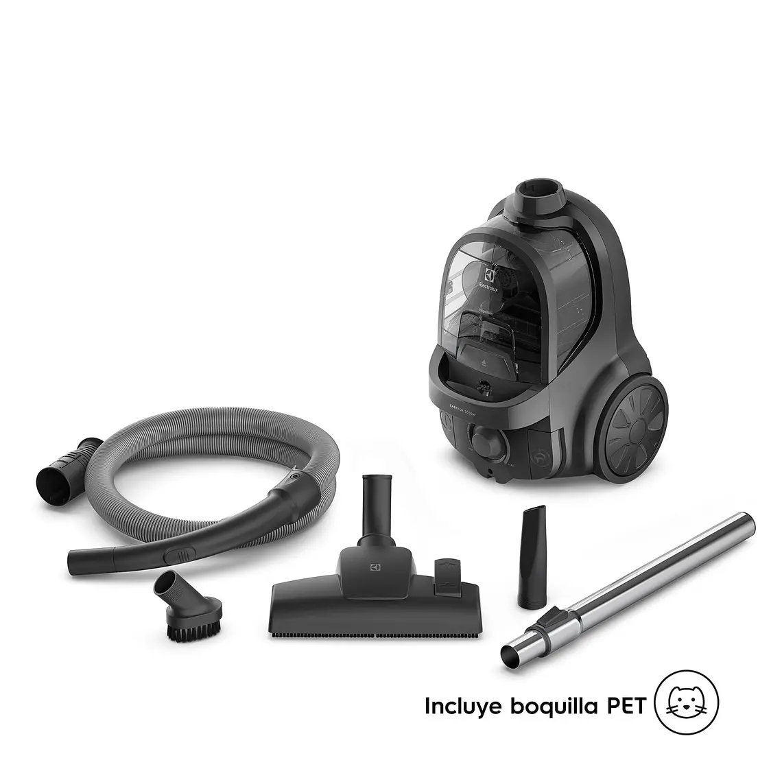 Aspiradora Sin Bolsa Electrolux Ciclónica 2000W Filtro HEPA Experience EasyBox Boquilla PET BGL41 Gris 4
