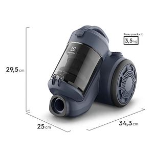 Aspiradora Sin Bolsa Electrolux 1300W Ciclónica y Filtro HEPA Efficient Azul ABS05