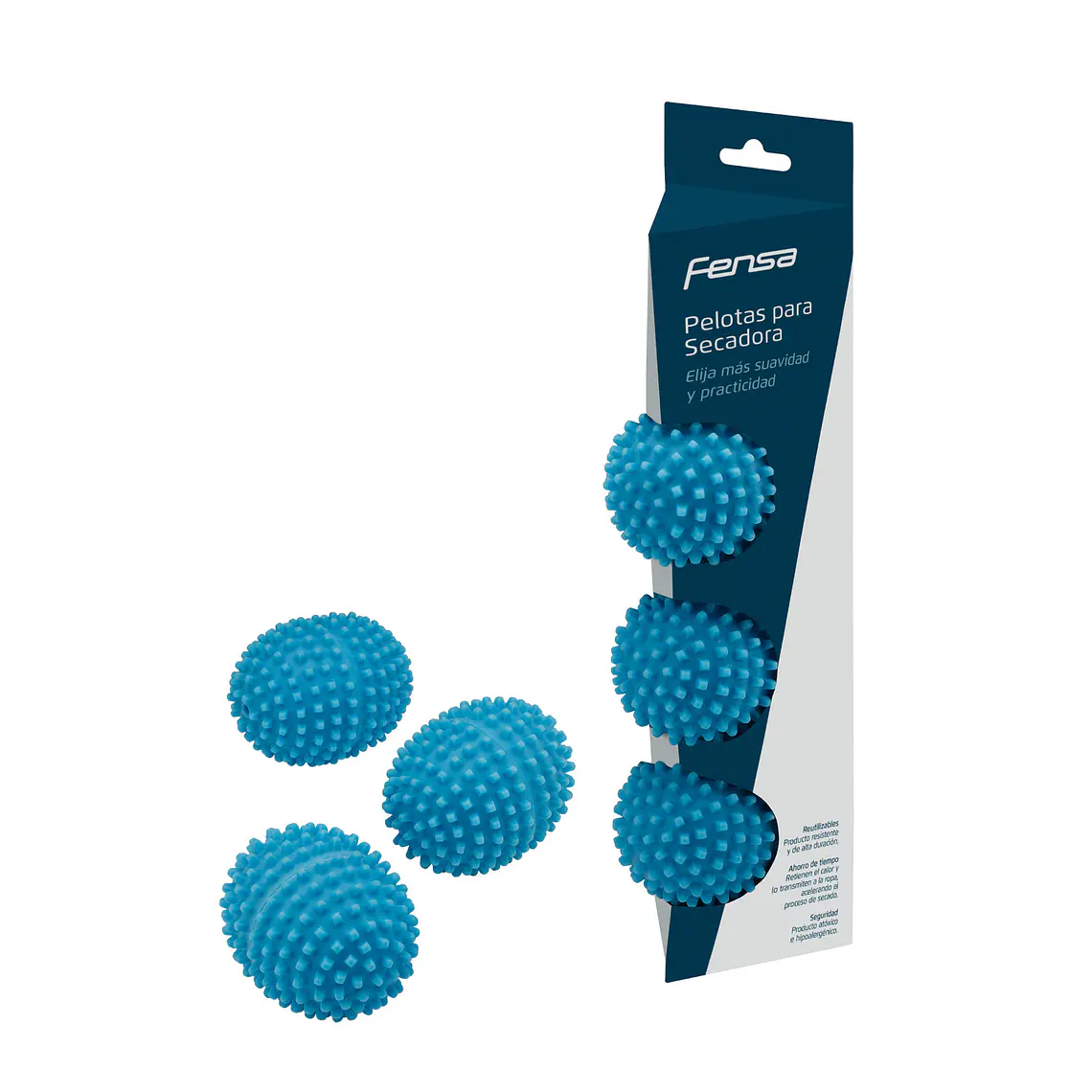 Pack Pelotas Secadora Reutilizable Preservación Tejidos Fensa 3 un 4