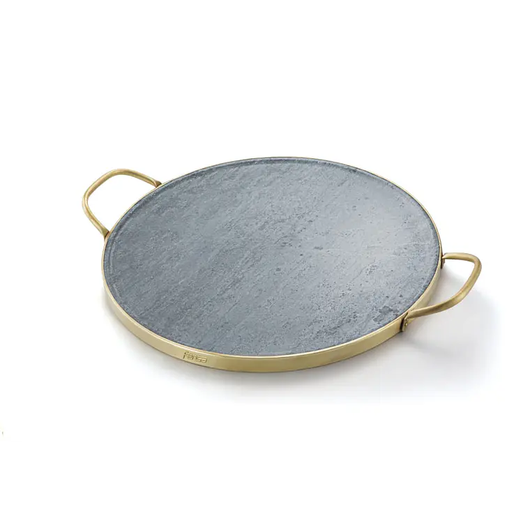 Piedra para Pizza Fensa Piedra con Asas de Cobre 1