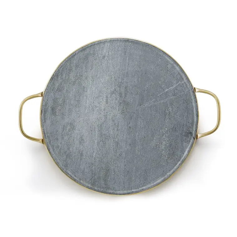 Piedra para Pizza Fensa Piedra con Asas de Cobre 2
