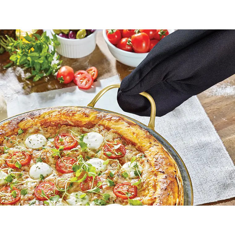 Piedra para Pizza Fensa Piedra con Asas de Cobre 7