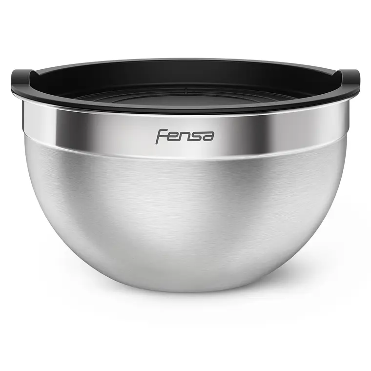 Set Bowls Acero Inoxidable Fensa Multiuso 3 Unidades Tapa de Plástico 5