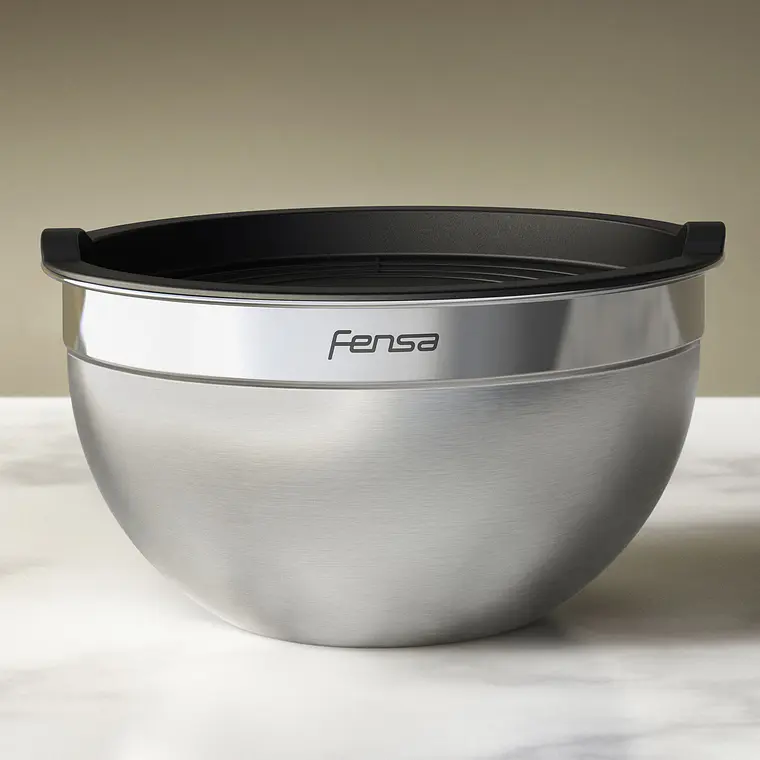 Set Bowls Acero Inoxidable Fensa Multiuso 3 Unidades Tapa de Plástico 10
