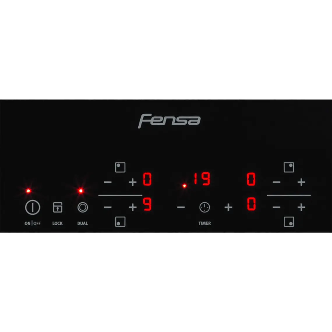 ENCIMERA ELÉCTRICA 4 PLATOS FENSA VITROCERÁMICA Y PANEL TOUCH FEV 4T NEGRA 4