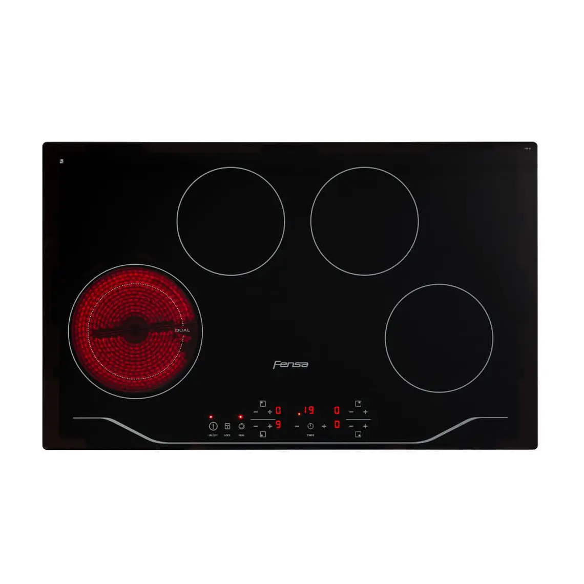 ENCIMERA ELÉCTRICA 4 PLATOS FENSA VITROCERÁMICA Y PANEL TOUCH FEV 4T NEGRA 5