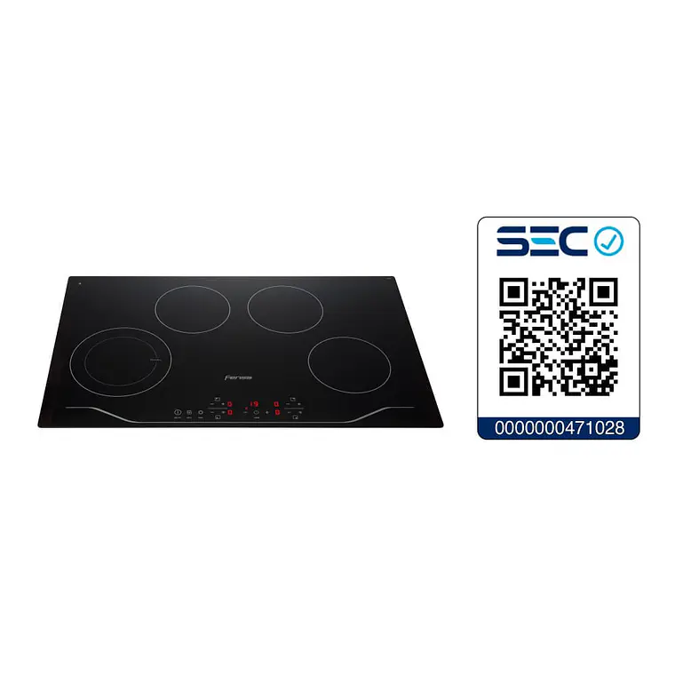 ENCIMERA ELÉCTRICA 4 PLATOS FENSA VITROCERÁMICA Y PANEL TOUCH FEV 4T NEGRA 9