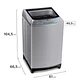 LAVADORA AUTOMÁTICA FENSA 16KG CARGA SUPERIOR CONTROL TIEMPO PREMIUM CARE 16SZ GRIS - Miniatura 4