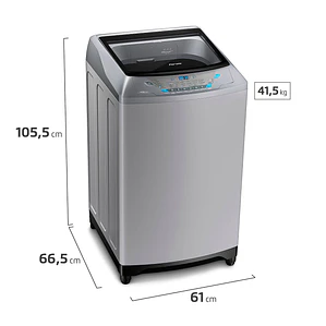 LAVADORA AUTOMÁTICA FENSA 18KG CARGA SUPERIOR CONTROL TIEMPO PREMIUM CARE 18SZ GRIS