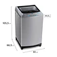 LAVADORA AUTOMÁTICA FENSA 18KG CARGA SUPERIOR CONTROL TIEMPO PREMIUM CARE 18SZ GRIS - Miniatura 2