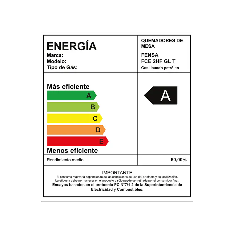 ENCIMERA A GAS 2 PLATOS FENSA ENCENDIDO ELÉCTRICO Y PARRILLA HIERRO FUNDIDO FCE 2HF GL T INOX 9