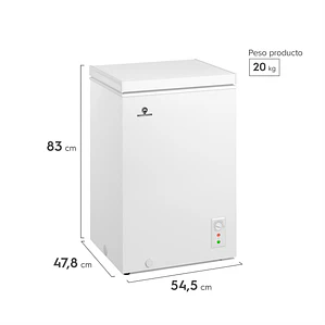 Congelador Dual Horizontal 96L Blanco