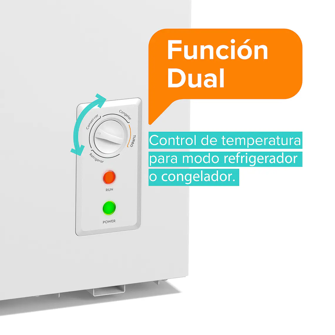 Congelador Dual Horizontal 96L Blanco 6
