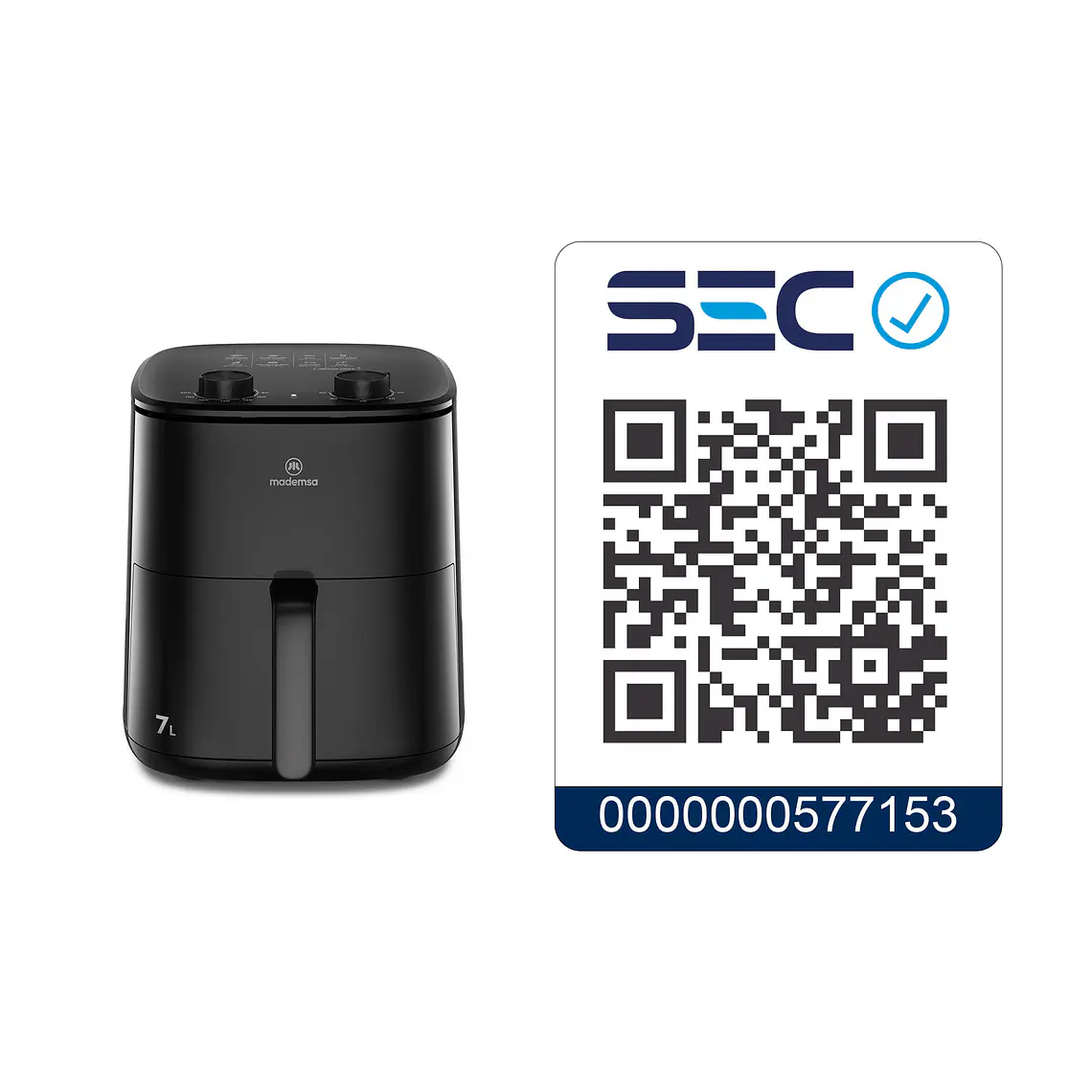 Freidora de Aire Mademsa 7L 1700W Negra (MAF70) 11