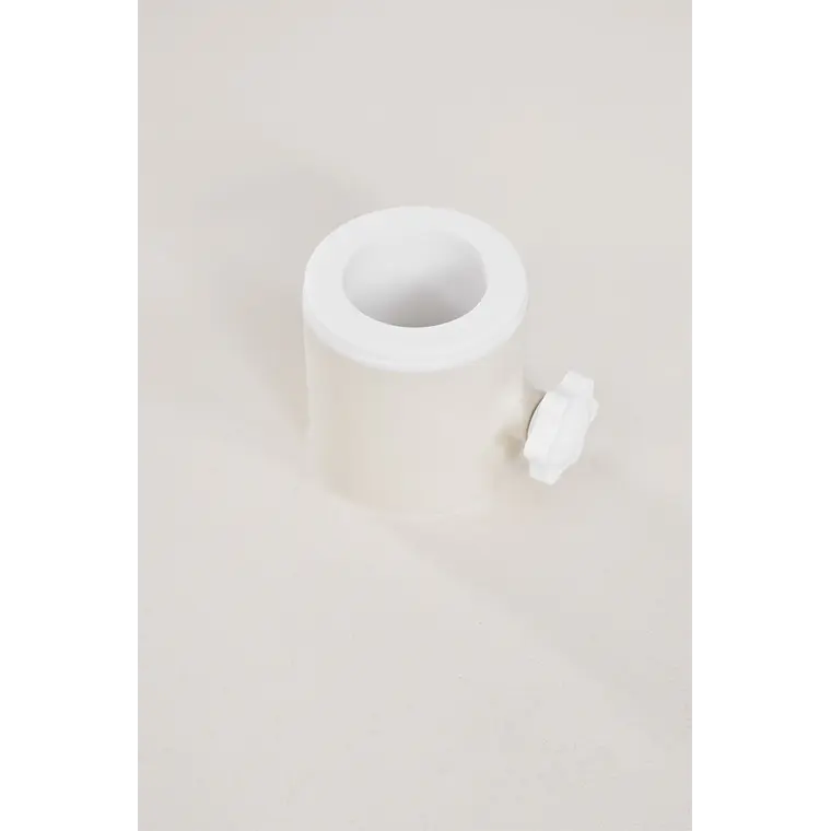 Pie de sombrilla con mesa integrada redonda en cemento Erenora 5