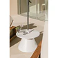 Pie de sombrilla con mesa integrada redonda en cemento Erenora - Miniatura 8