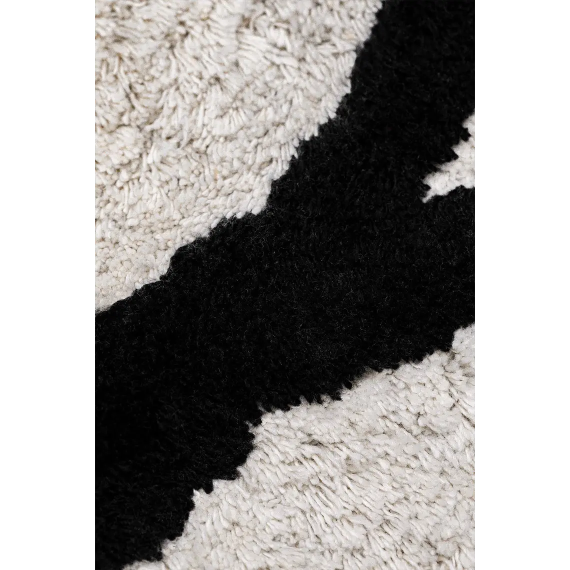 Alfombra irregular 250x290 cm en algodón beige crema Kaia 2