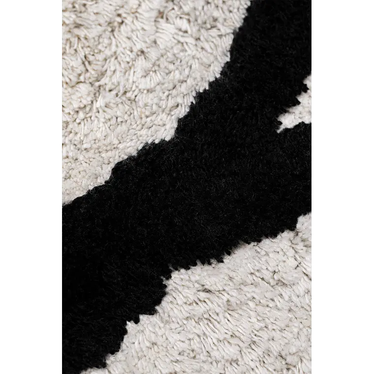 Alfombra irregular 250x290 cm en algodón beige crema Kaia 2
