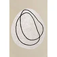 Alfombra irregular 250x290 cm en algodón beige crema Kaia - Miniatura 4