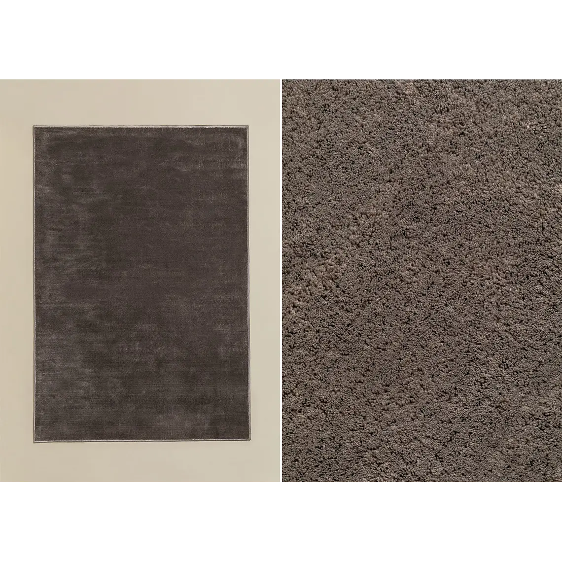 Alfombra rectangular 160x230 cm en poliéster gris army Maela 1