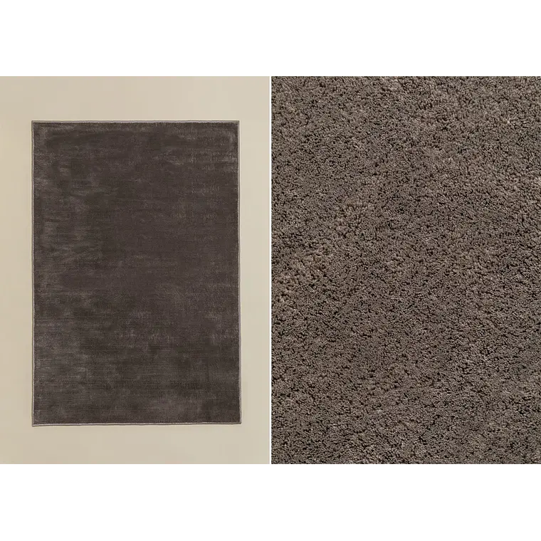 Alfombra rectangular 160x230 cm en poliéster gris army Maela 1
