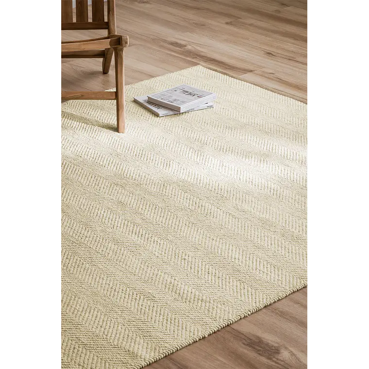 Alfombra rectangular 160x230 cm en poliéster y yute Lumea 2
