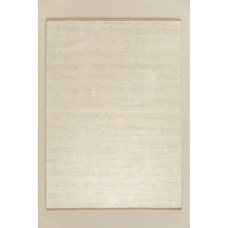 Alfombra rectangular 160x230 cm en poliéster y yute Lumea 3