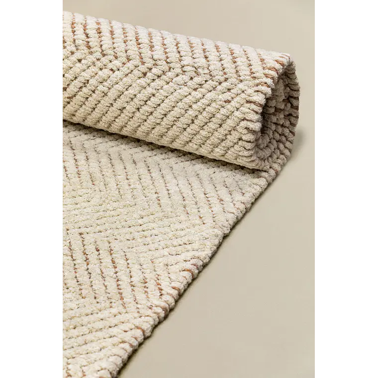 Alfombra rectangular 160x230 cm en poliéster y yute Lumea 4