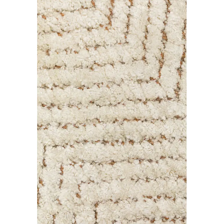 Alfombra rectangular 160x230 cm en poliéster y yute Lumea 5