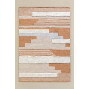 Alfombra rectangular 160x230 cm en polietileno colores naturales Rhea