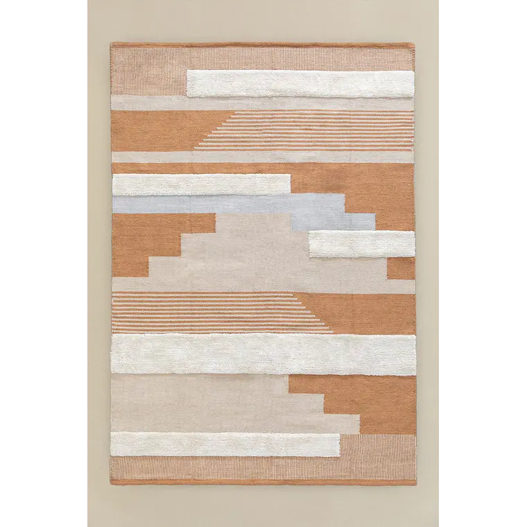 Alfombra rectangular 160x230 cm en polietileno colores naturales Rhea 1