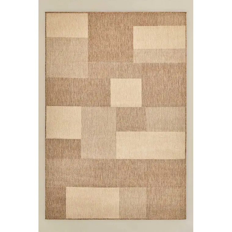 Alfombra rectangular 160x230 cm en polipropileno colores naturales Uma 1