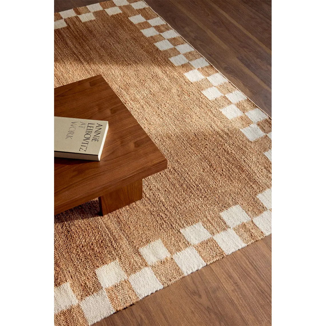 Alfombra rectangular 160x230 cm en yute y algodón Altea 2