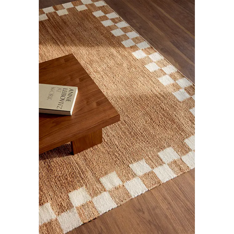 Alfombra rectangular 160x230 cm en yute y algodón Altea 2