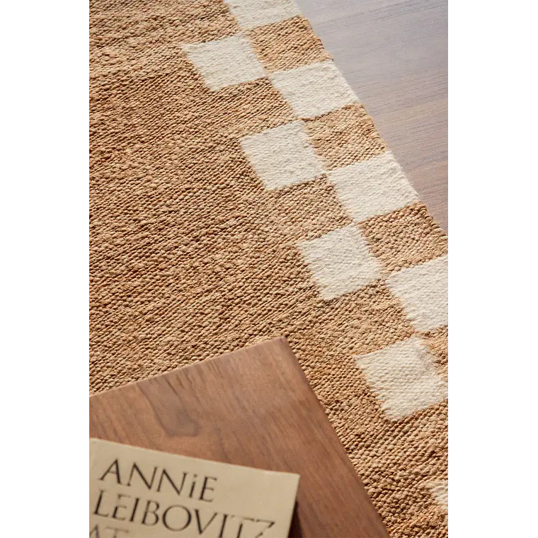 Alfombra rectangular 160x230 cm en yute y algodón Altea 3