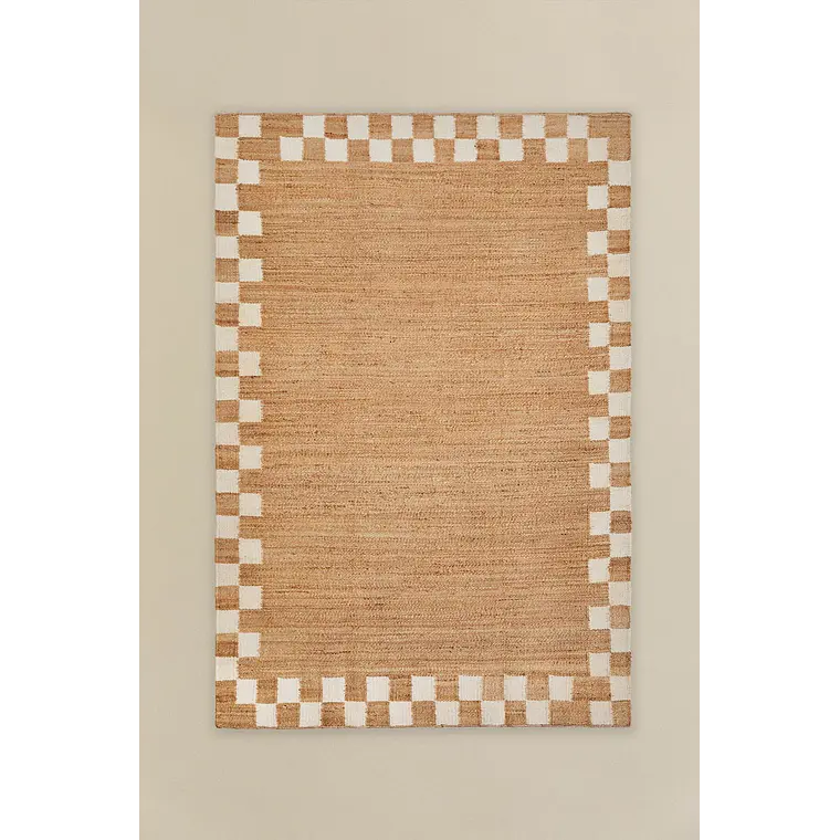Alfombra rectangular 160x230 cm en yute y algodón Altea 4