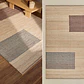 Alfombra rectangular 160x230 cm en yute y algodón colores naturales Xara - Miniatura 1