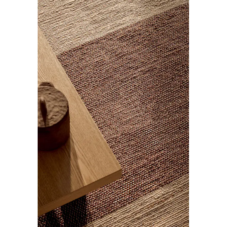 Alfombra rectangular 160x230 cm en yute y algodón colores naturales Xara 3