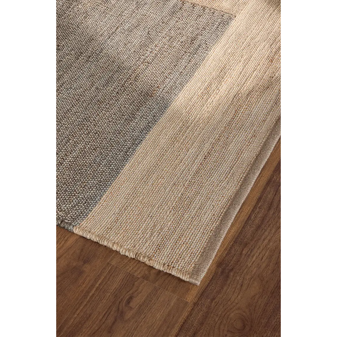 Alfombra rectangular 160x230 cm en yute y algodón colores naturales Xara 4