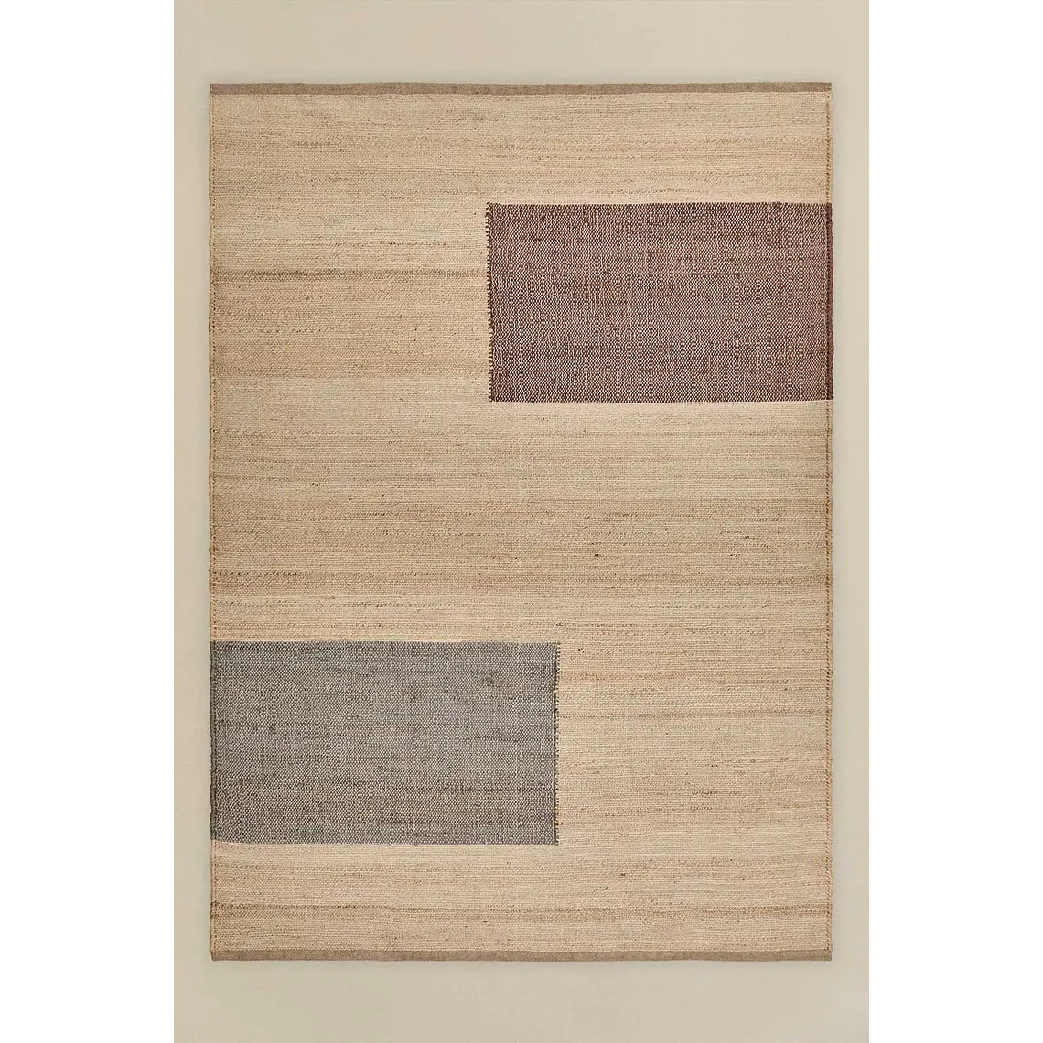 Alfombra rectangular 160x230 cm en yute y algodón colores naturales Xara 5