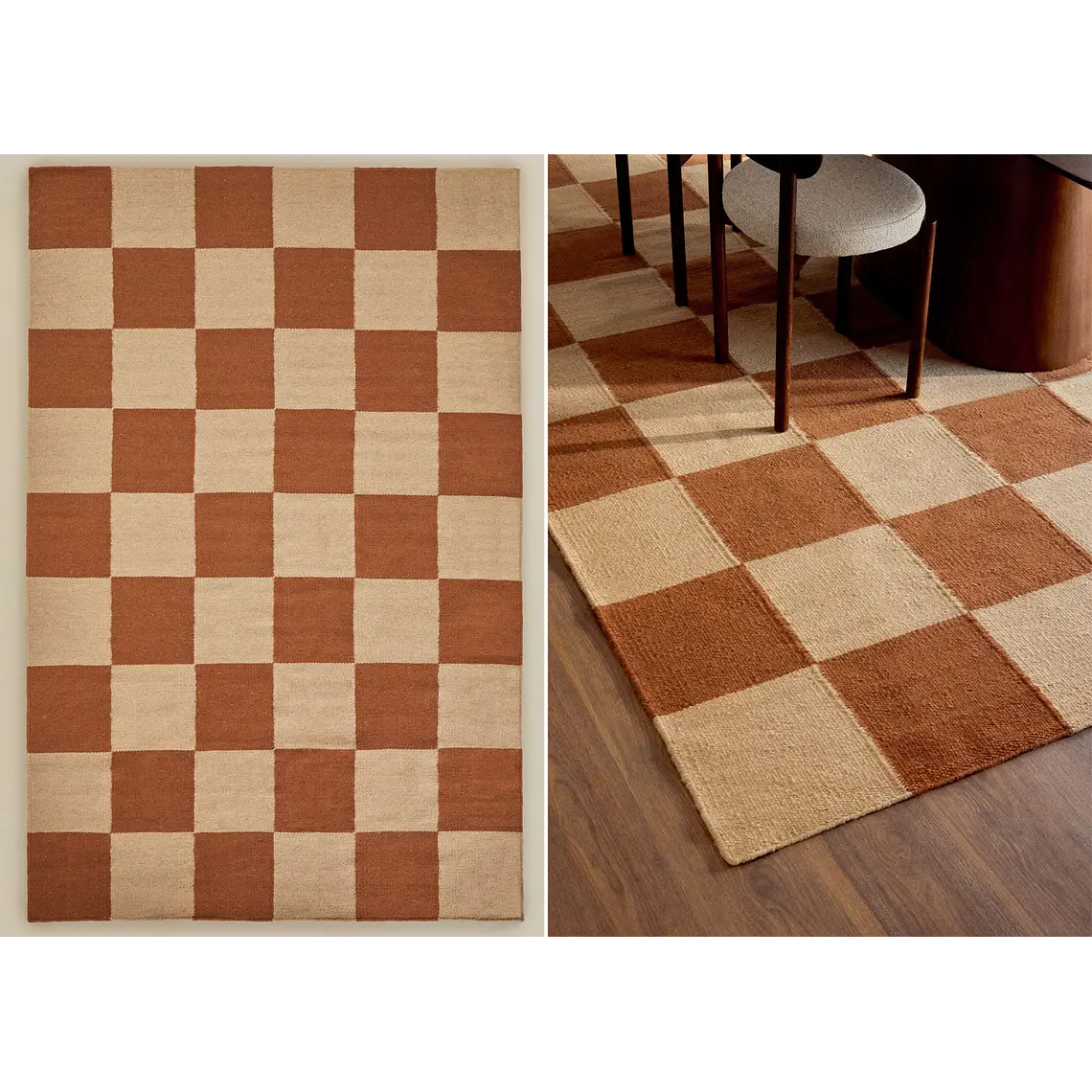 Alfombra rectangular 200x300 cm en lana y algodón Zenda 1