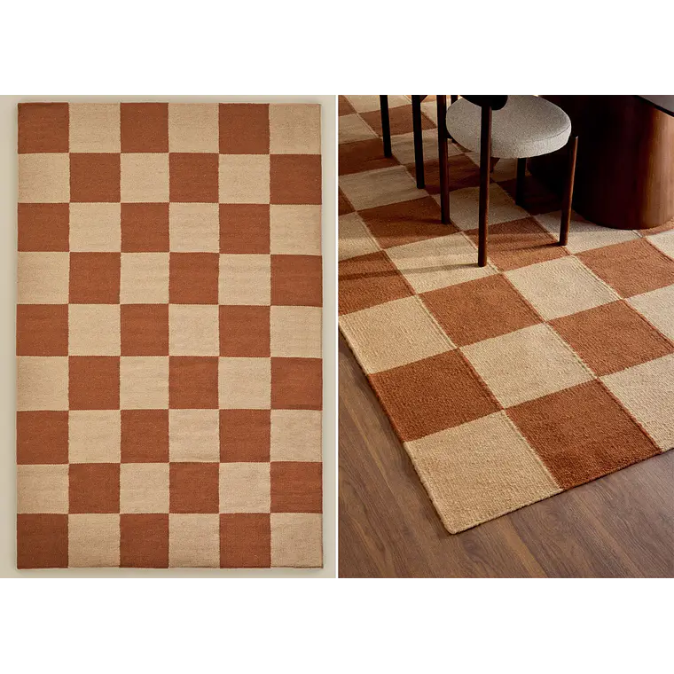 Alfombra rectangular 200x300 cm en lana y algodón Zenda 1