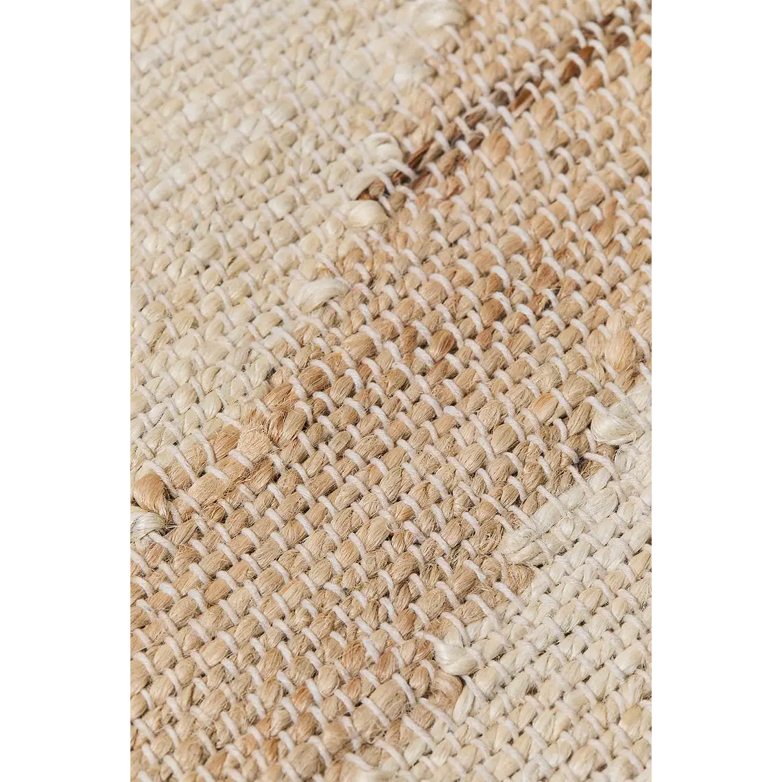 Alfombra rectangular 200x300 cm en yute y algodón colores naturales Yara 4