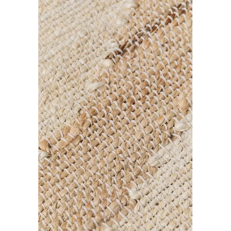Alfombra rectangular 200x300 cm en yute y algodón colores naturales Yara 4