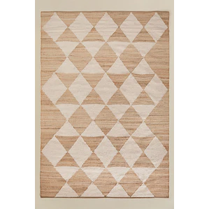 Alfombra rectangular 200x300 cm en yute y algodón Cora