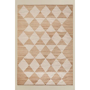Alfombra rectangular 200x300 cm en yute y algodón Cora
