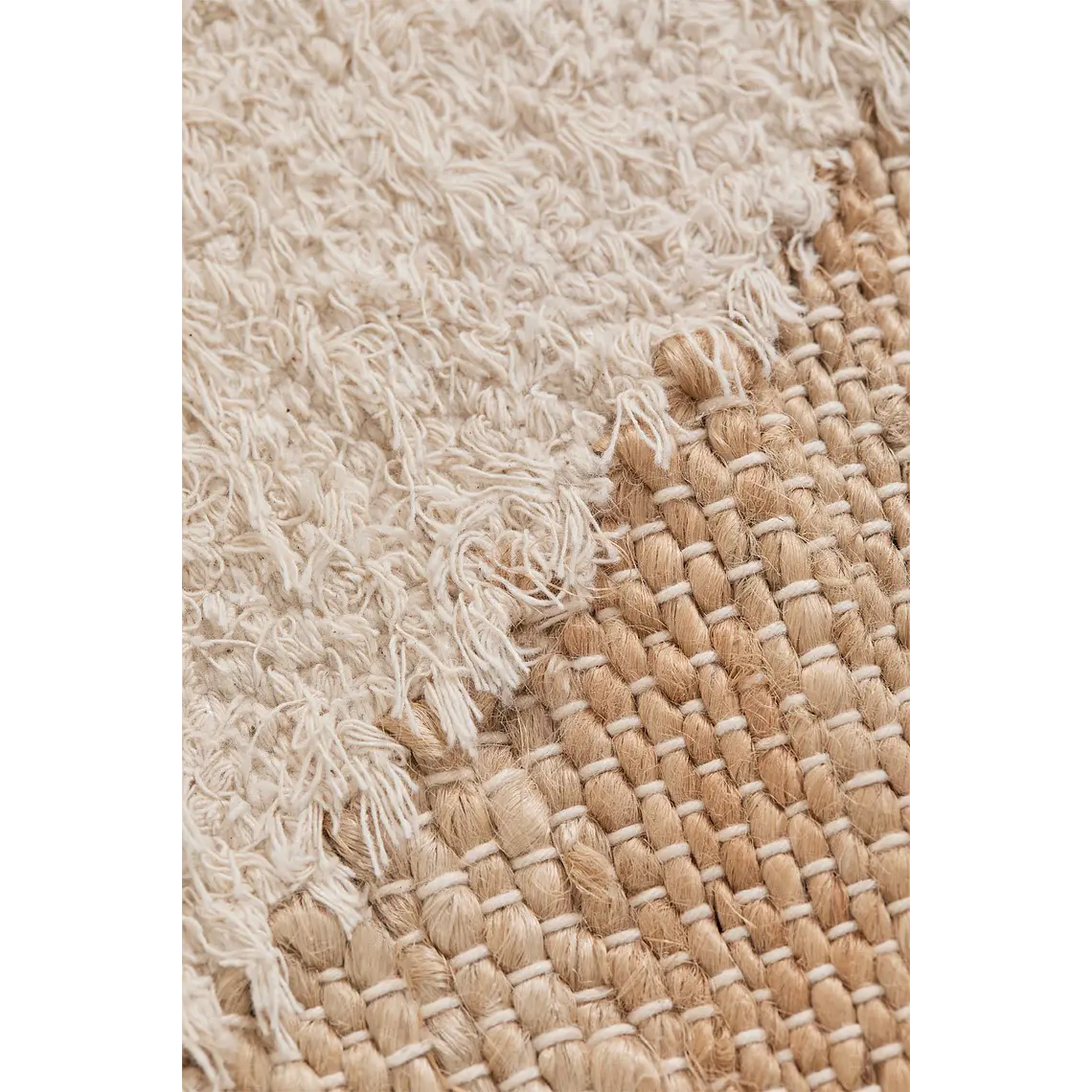 Alfombra rectangular 200x300 cm en yute y algodón Cora 4