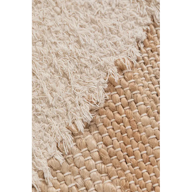Alfombra rectangular 200x300 cm en yute y algodón Cora 4