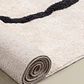 Alfombra rectangular 205x310 cm en algodón beige crema Ilena - Miniatura 3