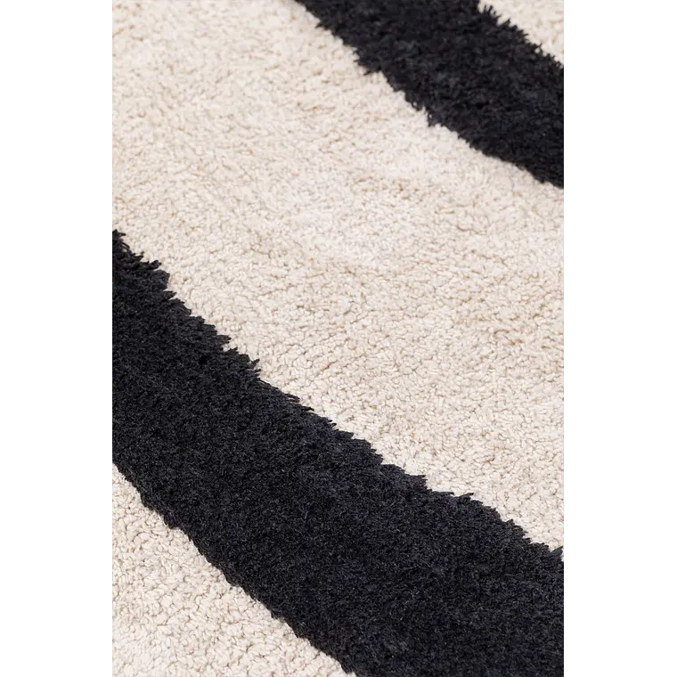 Alfombra rectangular 205x310 cm en algodón beige crema Ilena 4
